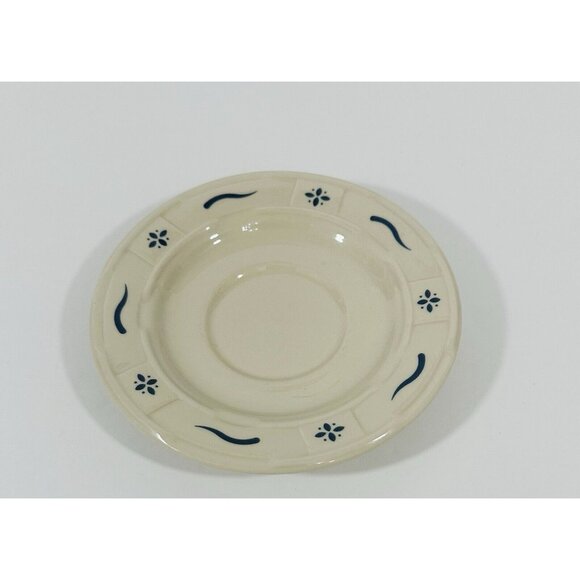 Longaberger Pottery Saucer Plate Woven Traditions Classic Heritage Blue USA - Picture 2 of 8